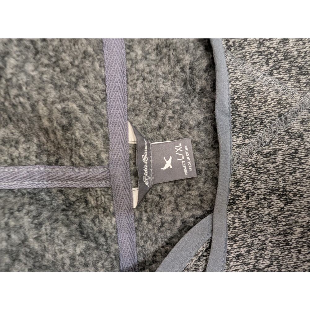 Eddie Bauer Heathered Gray Hooded Poncho Cape - Picture 9 of 10